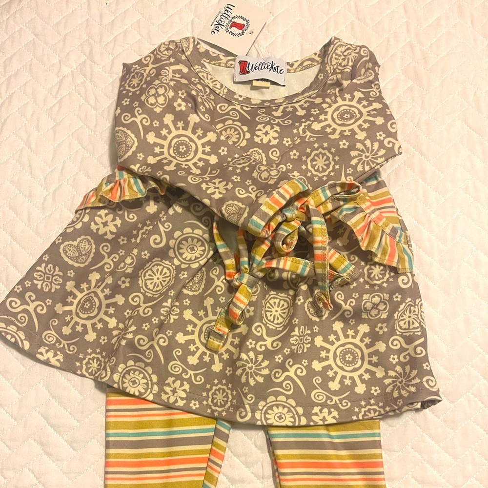Wellie Kate Wellington Design 2pc set NWT size 3-6mo